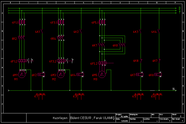 Endüstriyel Otomasyon Panosu AutoCAD Çizimi